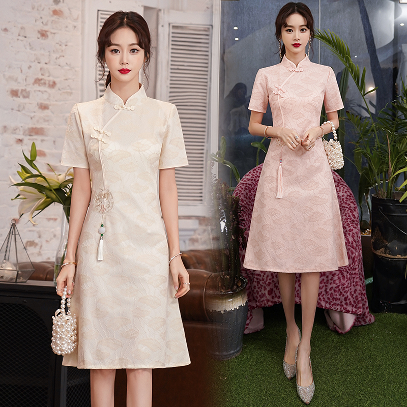 RY1943# 实拍年轻款改良旗袍裙少女中国风春夏新款连衣裙