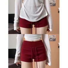 批发运动短裤2026女夏季高腰<b class='q'>显瘦</b>阔腿直筒a字裤休闲包臀辣妹美式热裤