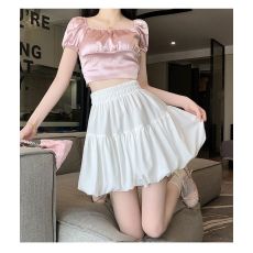 批发夏季通勤2026年新款性感百搭<b class='q'>防走光</b>花苞蓬蓬裙<b class='q'>裤</b>松紧高腰a字短裙