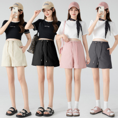 批发实拍孕妇短裤夏季薄款外穿冰丝山本裤无托腹休闲五分裤打底阔腿裤