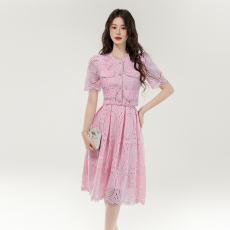 批发十三行品质 小香风套装 轻奢高级感水溶<b class='q'>蕾丝</b>半身裙<b class='q'>两件套</b>