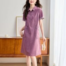批发短袖<b class='q'>牛仔</b><b class='q'>连衣裙</b>女 2026夏季新款年轻妈妈休闲大码高级感气质裙子