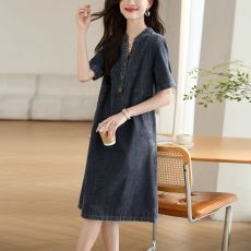 批发女士<b class='q'>牛仔</b><b class='q'>连衣裙</b>女2026新款夏季时尚气质减龄洋气薄款中长裙