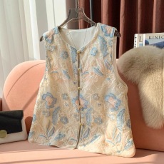 批发重工刺绣新中式马甲女2026夏季新款桑蚕丝薄纱坎肩国风<b class='q'>欧根纱</b><b class='q'>上衣</b>