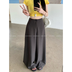 批发实拍高级感西装裤休闲裤女夏季纯色裤子阔腿裤宽松高腰垂感拖地裤