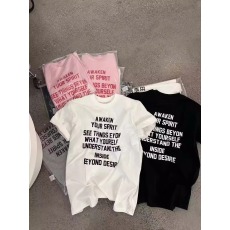 批发官图 21支纯棉210克100%棉宽松百搭字母印花短袖T恤女