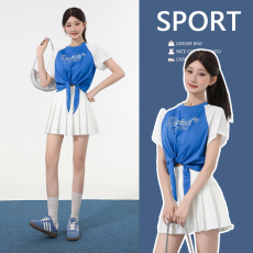 批发学院风团体演出服韩版啦啦队<b class='q'>服装</b>女啦啦操套装女团舞蹈爵士表演服
