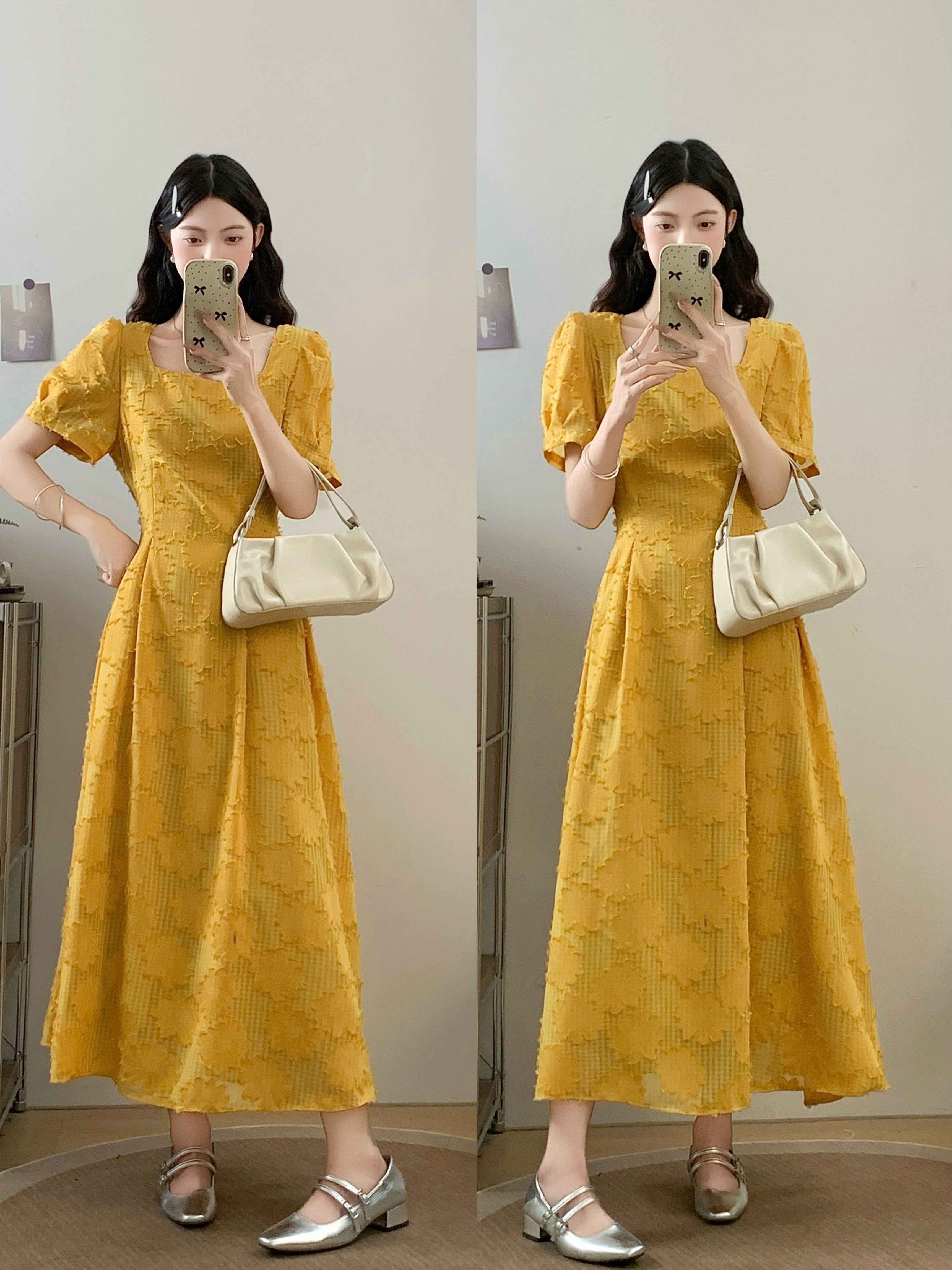 MY9690# 大码女装夏季新款法式赫本风胖MM气质时尚显瘦垂感连衣裙女裝貨源服裝批發