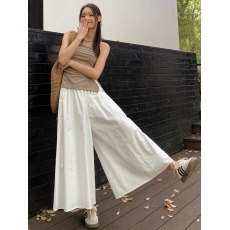 批发<b class='q'>白色</b>休闲裙裤女2026夏季薄新款小个子半身<b class='q'>长裙</b>宽松垂感九分阔腿裤