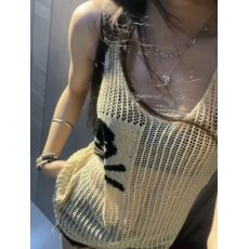 批发美式镂空骷髅头吊带背心女夏季外穿慵懒风<b class='q'>宽松</b>设计感防晒罩衫上衣