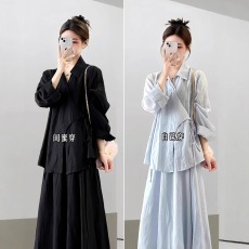 批发春季穿搭一整套<b class='q'>大码</b>胖mm新中式上衣半身裙气质温柔独特<b class='q'>连衣裙</b>套装