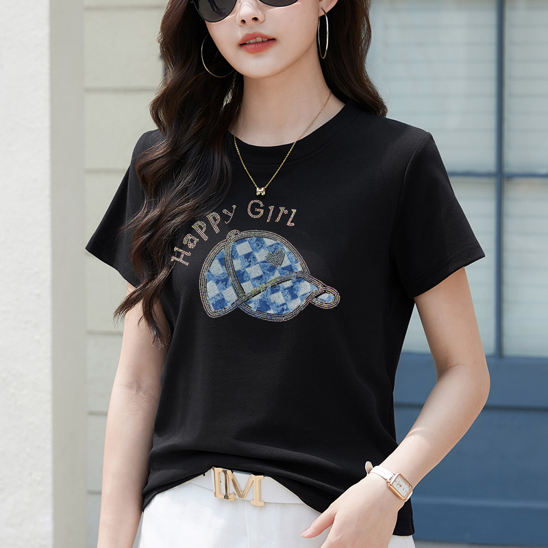 新款微胖正肩大码女装显瘦时候百...