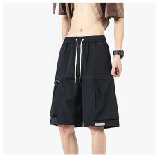 批发<b class='q'>日系</b><b class='q'>复古</b>工装短裤男生夏季薄款潮流百搭港风户外登山休闲五分裤子