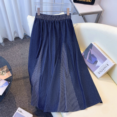 批发实拍2026夏季新款大码薄款天丝牛仔半身裙显瘦A字裙大摆裙
