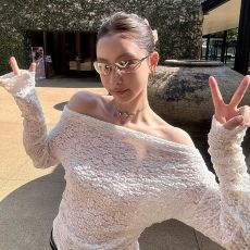 批发【13C】<b class='q'>自由</b><b class='q'>呼吸</b>感 少女蕾丝打底衫一字肩百搭显瘦两穿镂空白上衣