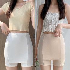 批发冰丝安全裤女隔层<b class='q'>打底</b>裤防走光夏季无痕不卷边保险大码<b class='q'>短裤</b>女