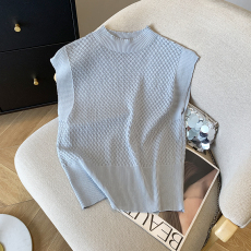 批发实拍 大货2026夏季新款<b class='q'>韩版</b>背心上衣气质镂空无袖<b class='q'>T</b><b class='q'>恤</b>冰丝针织衫女