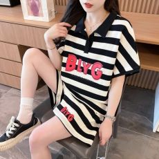 批发<b class='q'>实拍</b>原版面料棉质条纹刺绣V领短袖短裤运动套装女夏两件套跑步服