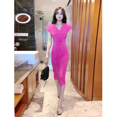 批发网红款式时尚名媛气质女神范御姐长裙包臀开叉<b class='q'>连衣裙</b>