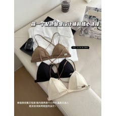 批发内衣女大胸显小胸夏季薄款无痕<b class='q'>前</b>扣交叉美背法式三角杯细肩带<b class='q'>文胸</b>
