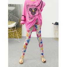 批发95涤 <b class='q'>网纱</b>花色<b class='q'>打底裤</b>外穿女弹力高腰防晒裤小脚裤九分裤夏季