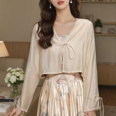 批发已出货新中式国风<b class='q'>防晒</b>开衫女薄款披肩2026夏季新款外搭雪纺上衣