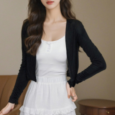 批发已出货2026春夏新款长袖开衫外搭上衣配吊带背心<b class='q'>防晒</b>小披肩