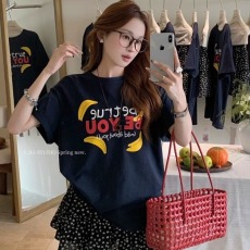 批发21支纯棉210克100%棉韩系卡通印花宽松休闲<b class='q'>短袖</b><b class='q'>T</b><b class='q'>恤</b>