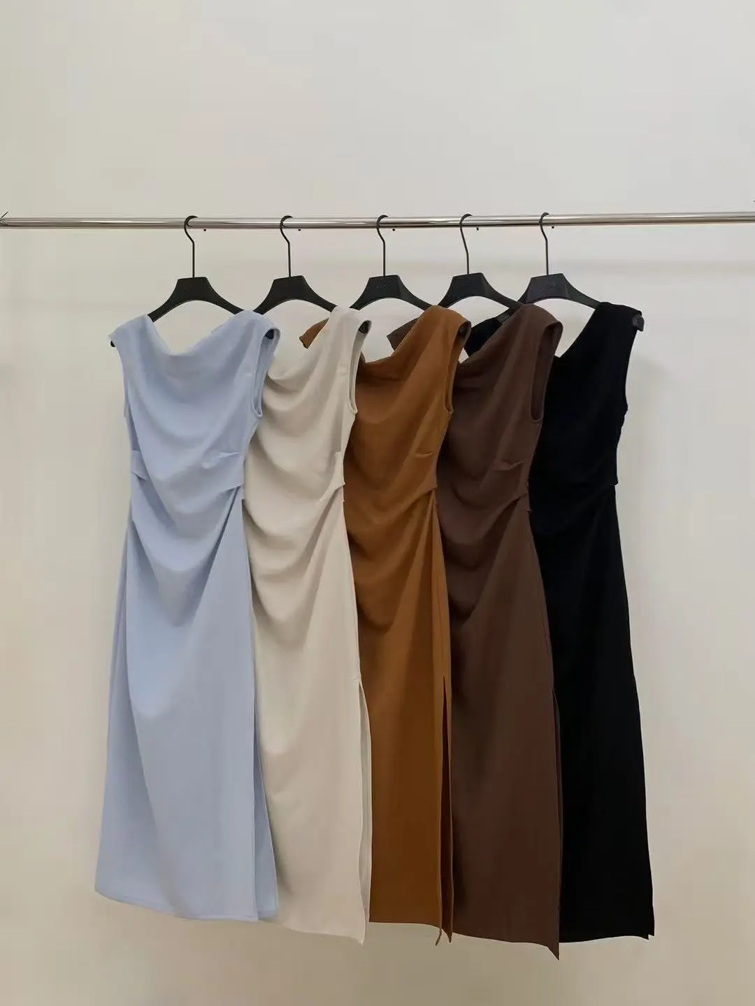 프렌치 스타일 쇄골 라인 스커트 원피스 상세 이미지 13