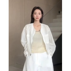 批发圆领拉链冰丝薄款短外套女春夏韩版气质宽松纯色衬衫长袖防晒开衫