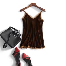 批发一线大<b class='q'>品牌</b>剪标女装外贸<b class='q'>货</b>出口<b class='q'>尾</b>单清仓蕾丝拼真丝绒吊带上衣背心