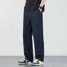 批发<b class='q'>日系</b><b class='q'>复古</b>简约纯色直筒休闲裤男2025春夏新款潮牌宽松百搭阔腿长裤