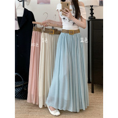 批发大码实拍2026韩系复古<b class='q'>棉麻</b>半身<b class='q'>裙</b>女春夏新款显廋垂感A字大摆长<b class='q'>裙</b>