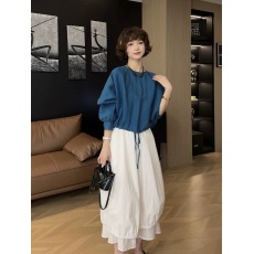 批发3.12薇薇绮不规则花苞裙A字遮肉显瘦长款半身裙2025新款