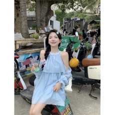 批发温柔风绝美两件套女装夏季小个子穿搭别致<b class='q'>雪纺</b>裙短裤时尚套装