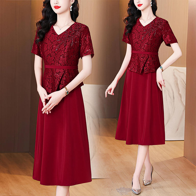 MY9490# 喜婆婆婚宴装新款春款高贵洋气喜妈妈婚宴礼服高端平时穿旗袍女...