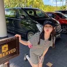 批发海军领条纹连衣裙女夏2026年新款小个子复古宽松休闲遮肚显瘦裙子