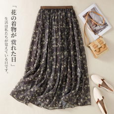 批发实拍2026春<b class='q'>夏</b>季新款飘逸啐花裙雪纺防透清凉纱裙伞裙显瘦