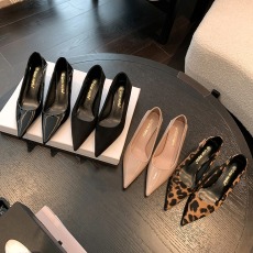 批发春季新品德鲁纳千金~气质小尖头浅口后空女凉鞋优雅小猫跟单鞋