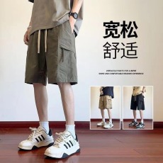批发夏季薄款工装短裤男孩13初高中学生14青少年15岁大童休闲五分裤子
