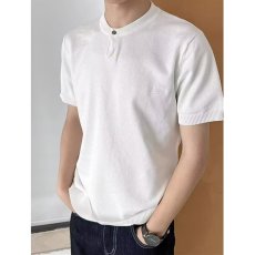 批发时尚韩版设计感短袖<b class='q'>针织衫</b><b class='q'>男</b>夏季半袖ins简约2025潮流新款慵懒