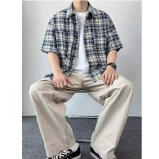 批发纯色肌理伞兵<b class='q'>裤</b>薄款冰丝<b class='q'>裤</b>夏季夏款男生宽松简约长<b class='q'>裤</b>子夏天休闲<b class='q'>裤</b>