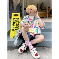 批发夏威夷短袖<b class='q'>花</b><b class='q'>衬衫</b>女夏季2025新款宽松<b class='q'>衬衣</b>外套复古休闲情侣上衣潮