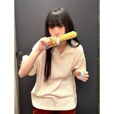 批发夏季新款<b class='q'>短袖</b><b class='q'>衬衫女</b>夏季2025新款日系设计感宽松polo领半袖上衣潮
