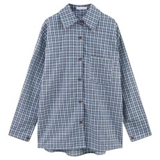 批发复古小众<b class='q'>男</b>女格子衬衫显白慵懒风衬衣宽松休闲长袖上衣秋季开衫