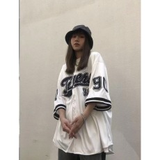批发2025夏季新款上衣薄款潮流开衫外套ins街头<b class='q'>情侣</b><b class='q'>棒球服</b>短袖<b class='q'>衬衫</b>