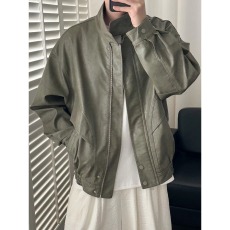 批发2025秋季新款潮牌女款街头<b class='q'>皮衣</b>夹克夹克高级感翻领宽松<b class='q'>机车</b>外套潮