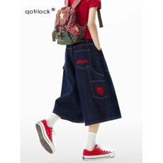 批发女<b class='q'>童裤</b>子春秋款2025新款春装女孩洋气窄版春季直筒阔腿儿童<b class='q'>牛仔裤</b>