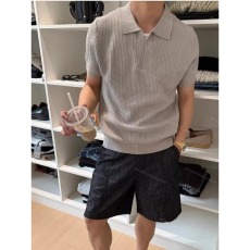 批发2025夏季新贵老钱风海鸥领针织短袖polo衫男轻奢半袖<b class='q'>保罗</b>打底衫薄