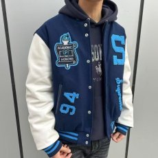 批发2025美式新款复古国潮牌棒球服<b class='q'>夹克</b>男女同款春季刺绣字母情侣外套